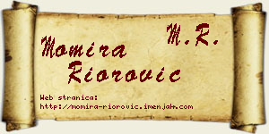 Momira Riorović vizit kartica